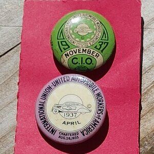 Antique International Union United Automobile Workers of America Pins